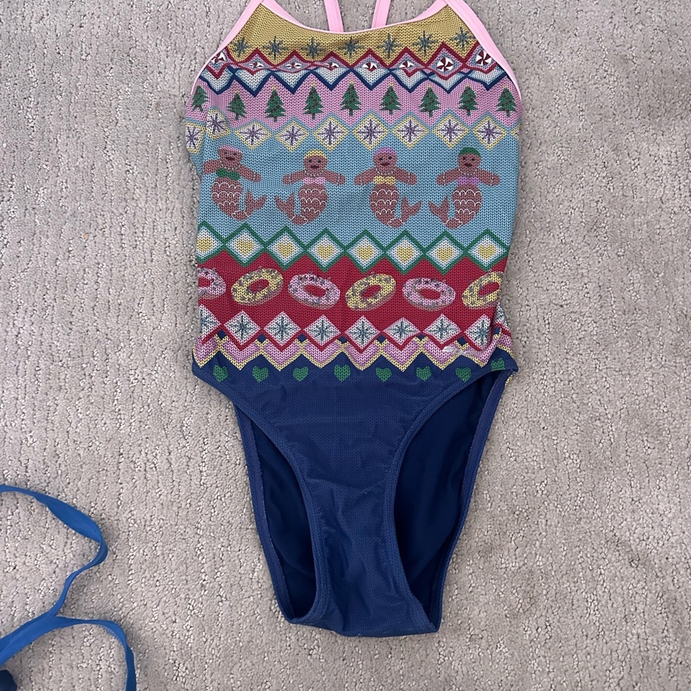 Festive Patterned Swimsuit
